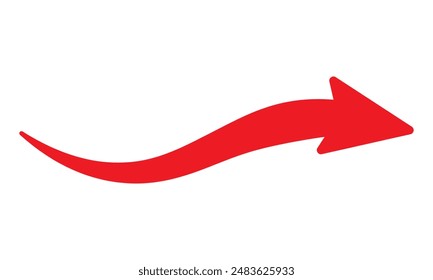 Red arrow icon on white background.arrow icon for your web site design,eps10