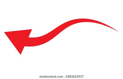 Red arrow icon on white background.arrow icon for your web site design,eps10