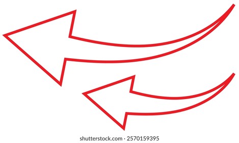 red arrow icon on white background. flat style. arrow icon for your web site design, logo, app, arrow design eps 10 