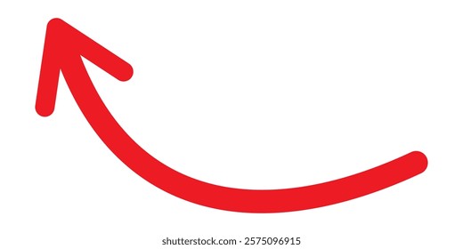 red arrow icon on white background. flat style. arrow icon for your web site design, logo, app, UI. arrow indicated the direction symbol. curved arrow sign . 1176