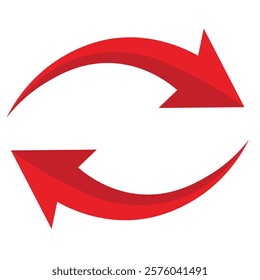 red arrow icon on white background. flat style. arrow icon for your web site design