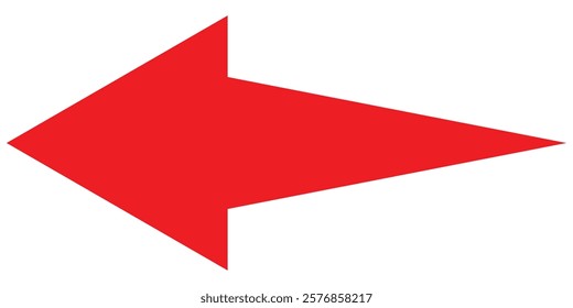 Red arrow icon. Red arrow icon on white background.