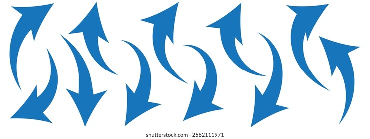 Red Arrow icon. red arrow icon on white background. flat style. arrow icon for your web site design, logo, app, UI. curved arrow sign. Vector illustration. Eps file