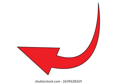 red arrow icon on white background. flat style. arrow icon for your web site design, logo, app, UI. Direction symbol. Arrow symbol . Vector illustration.
