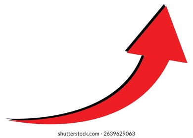 red arrow icon on white background. flat style. arrow icon for your web site design, logo, app, UI. Direction symbol. Arrow symbol . Vector illustration.