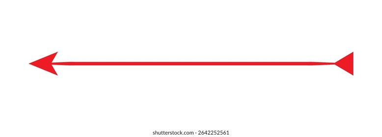 red arrow icon on white background. flat style. arrow icon for your web site design, logo, app, UI. arrow indicated the direction symbol. curved arrow sign.