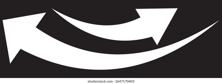 Red arrow icon on white background. Double two side arrow icon symbol. Curved arrows. Dual semi circle arrow. Curved arrow pointing. vector illustrator. - Powered by Shutterstock - Get 15% off with code: PIKWIZARD15