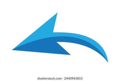  red arrow icon png on white background. flat style. arrow icon for your web site design, logo, app, UI. arrow indicated the direction symbol. curved arrow sign