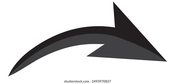 red arrow icon png on white background. flat style. arrow icon for your web site design, logo, app, UI. arrow indicated the direction symbol. curved arrow sign