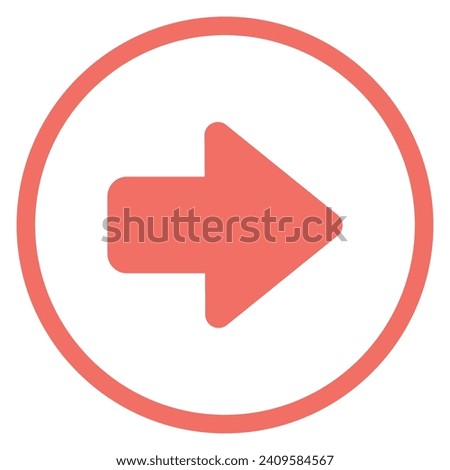 red arrow icon, ARROW RIGHT CIRCLE ICON