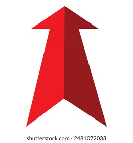 Red Arrow icon. simple arrow vector on white background. flat style arrow icon.  vector illustration.