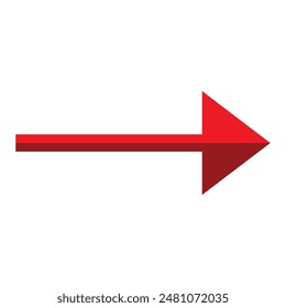 Red Arrow icon. simple arrow vector on white background. flat style arrow icon.  vector illustration.
