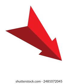 Red Arrow icon. simple arrow vector on white background. flat style arrow icon.  vector illustration.