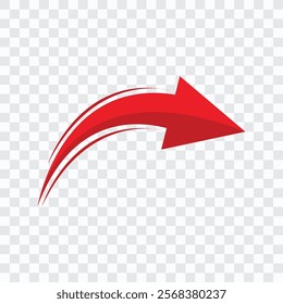 red arrow icon transparent Png File.arrow icon for your web site design, logo, app, UI. arrow indicated the direction symbol