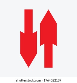 Red arrow icon vector EPS- 10