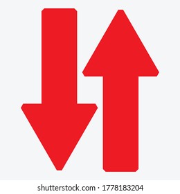 Red arrow icon vector EPS- 10