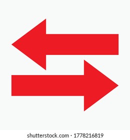 Roter Pfeil-Symbol, Vektorgrafik EPS- 10