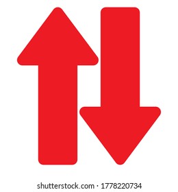 Red arrow icon vector EPS- 10