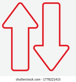 EPS vectorial de icono de flecha roja - 10