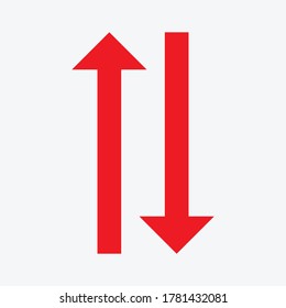 Red arrow icon vector EPS- 10