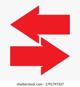 Red arrow icon vector EPS- 10