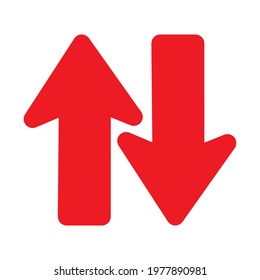 Red arrow icon vector EPS- 10