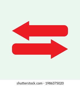 Red arrow icon vector EPS- 10