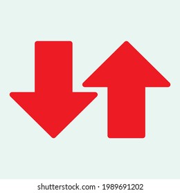 Red arrow icon vector EPS- 10