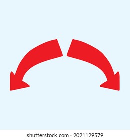 Roter Pfeil-Symbol, Vektorgrafik EPS- 10