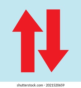 Red arrow icon vector EPS- 10