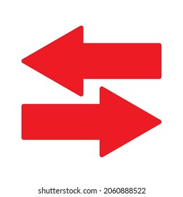 Red arrow icon vector EPS- 10