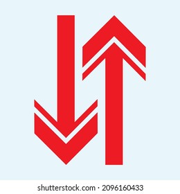 Red arrow icon vector EPS- 10