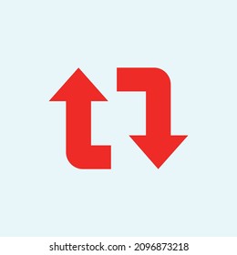 Red arrow icon vector EPS- 10