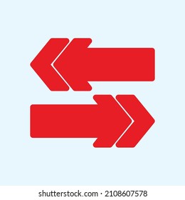 Red arrow icon vector EPS- 10