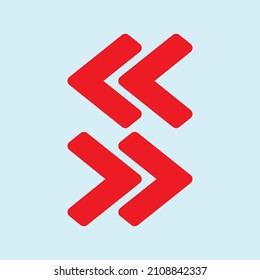 Red arrow icon vector EPS- 10