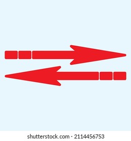 Red arrow icon vector EPS- 10