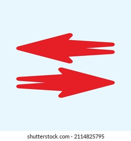Red arrow icon vector EPS- 10