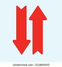 Red arrow icon vector EPS- 10