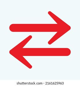 Red arrow icon vector EPS- 10