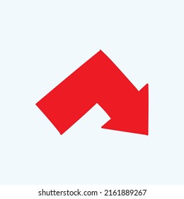 Red arrow icon vector EPS- 10