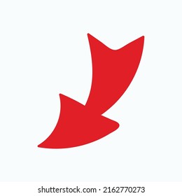 Roter Pfeil-Symbol, Vektorgrafik EPS- 10