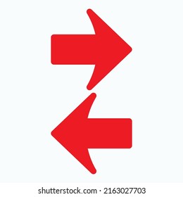 Red Arrow Icon Vector Eps 10 Stock Vector (Royalty Free) 2163027703 ...