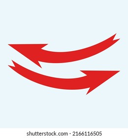 Roter Pfeil-Symbol, Vektorgrafik EPS- 10