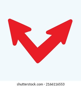 Red arrow icon vector EPS- 10