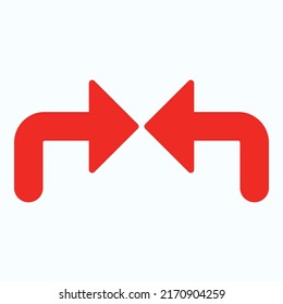 Red arrow icon vector EPS- 10