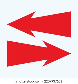 Red arrow icon vector EPS- 10