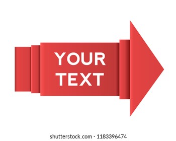 Red Arrow Icon. Vector Isolated Button For Design.