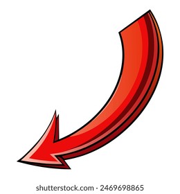  icono de flecha roja, signo de Vector