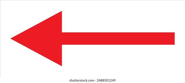 red arrow isolated on white background