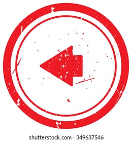 Red Arrow Left rubber stamp
